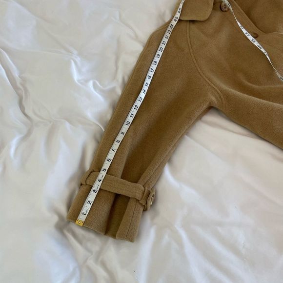 Vintage 70’s Denise Originals Mongolian camel hair lined tan trench coat medium - Picture 9 of 10